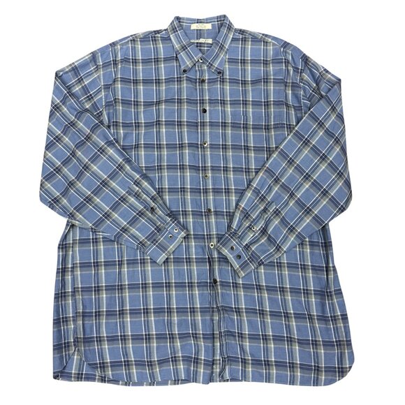 Men's JOHN‎ W. NORDSTROM Blue Italian Fabric Button Down Shirt- Size XXLL (Tall) - Picture 2 of 10